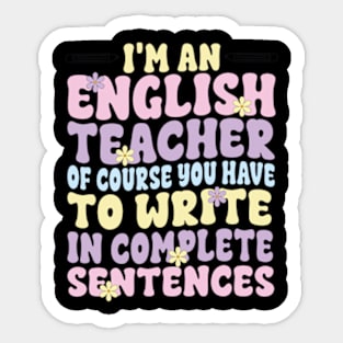 English Teacher Linguistics Grammar Professor Writer Editor Sticker